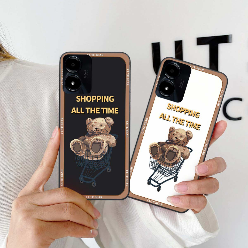 Ốp lưng Vivo Y01 / Y02s bear shopping, bearbrick đeo kính, rabbit, thời trang