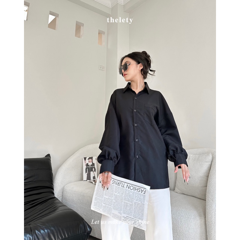 Áo Sơ Mi Khoét Lưng Buộc Dây LUNA SHIRT | 𝐭𝐡𝐞𝐥𝐞𝐭𝐲