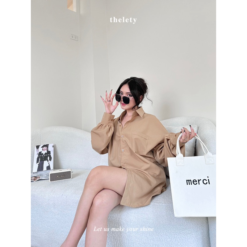 Áo Sơ Mi Khoét Lưng Buộc Dây LUNA SHIRT | 𝐭𝐡𝐞𝐥𝐞𝐭𝐲