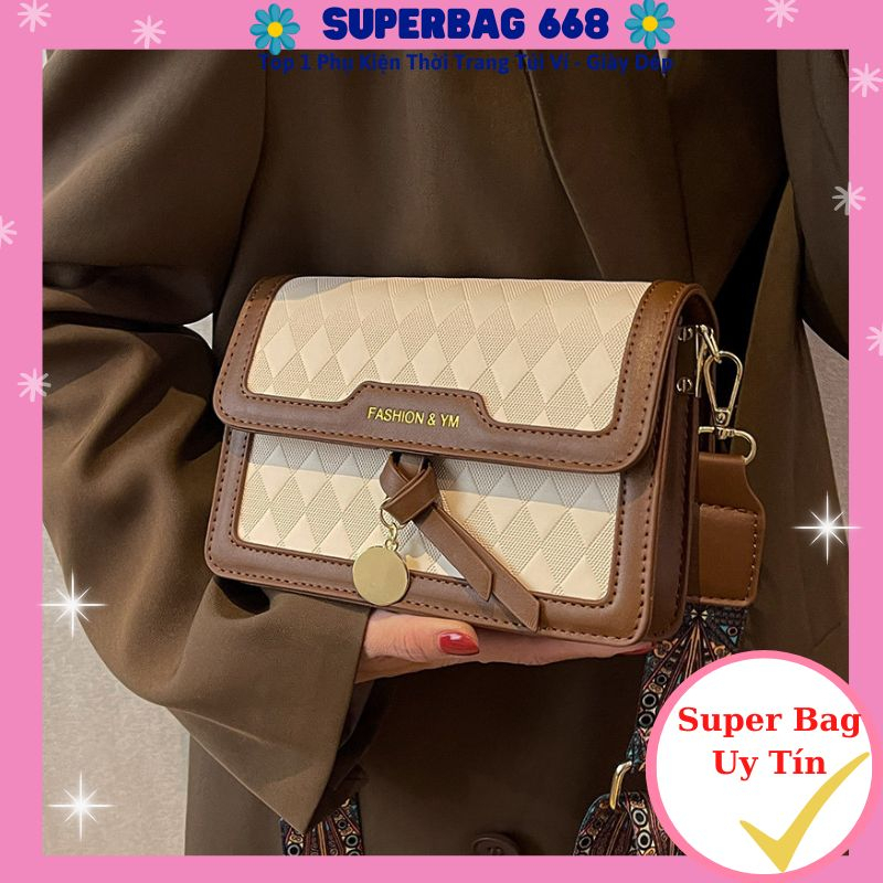 Túi đeo chéo nữ 3 ngăn đựng điện thoại - Túi xách nữ đeo vai pk đồng xu thời trang đẹp 571