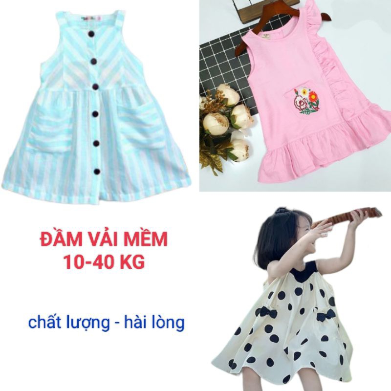 ĐẦM VÁY ĐI CHƠI CHẤT ĐŨI MỀM HAIVANCO BÉ GÁI 10 ĐẾN 40 KG MỀM MẠI VÀ THOÁNG MÁT ĐI HỌC ĐI CHƠI ĐỀU ĐẸP