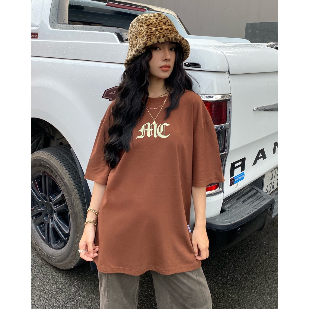 Áo Thun Uniex In Chữ MC, Áo phông form rộng tay lỡ Hàn Quốc nam nữ mặc cực chất