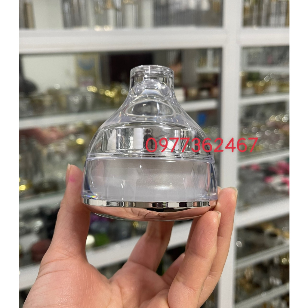 vỏ hũ nhựa đựng mỹ phẩm cao cấp, HŨ GIỌT NƯỚC 15g 25g màu trắng