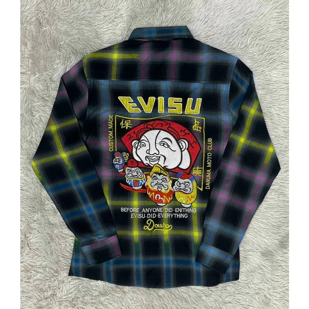 Áo sơ mi nam sọc caro 7 màu phối hoạ tiết E.VISU siêu hot phong cách trẻ trung thời trang cao cấp