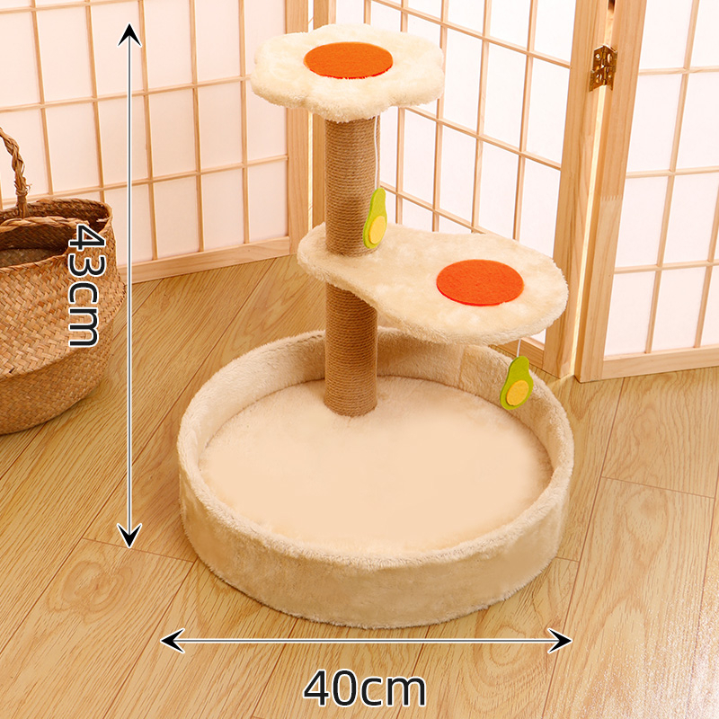 Cattree nhà cây trụ cào móng dành cho mèo, khung leo cho mèo hình dáng siêu đáng yêu, đa năng, tiện ích