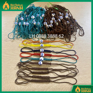 Dây Buộc Nắp Ấm, Chỉ Buộc Giữ Nắp Ấm, Dây buộc nắp ấm trà có hạt gốm ấm chén Bát Tràng