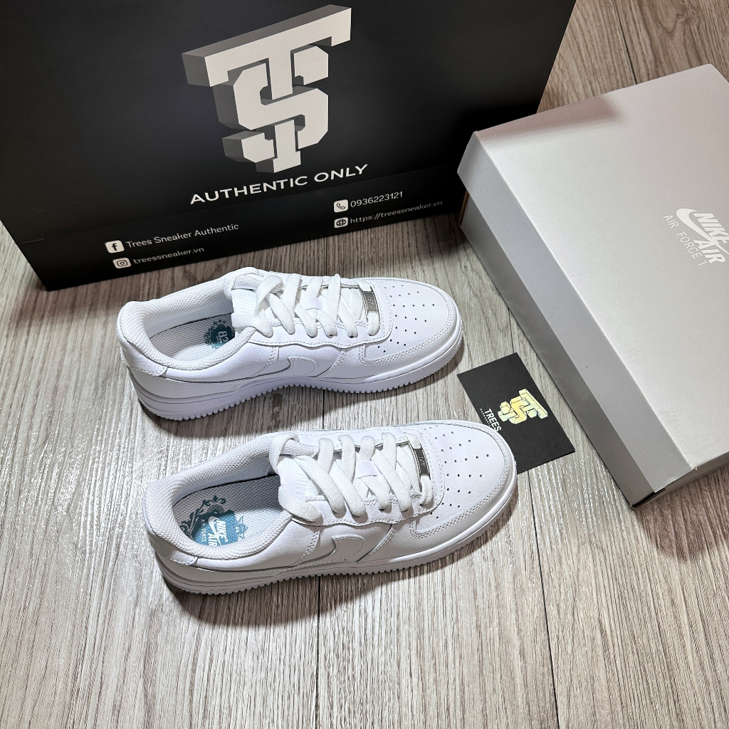 Giày thể thao NIKE AIR FORCE 1 LOW LE GS ALL WHITE DH2920 111