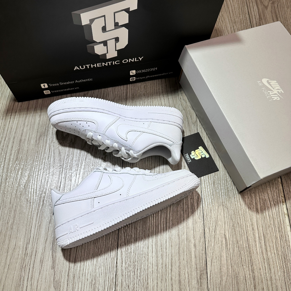 Giày thể thao NIKE AIR FORCE 1 LOW LE GS ALL WHITE DH2920 111