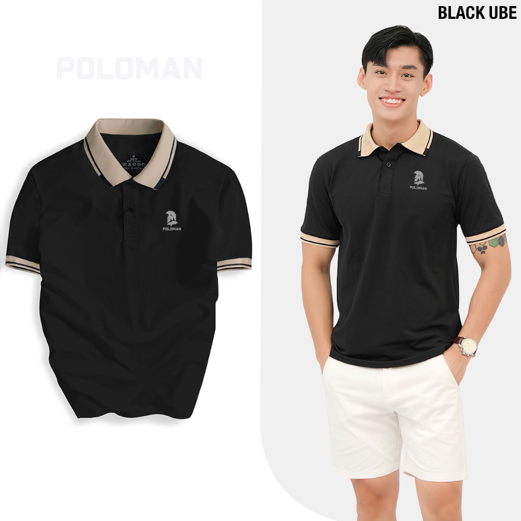 Áo thun WARRIAMAN thiết kế phối cổ Basic, sang trọng, phong cách quý ông