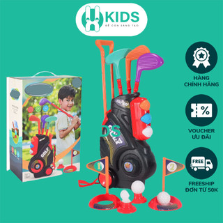 Đồ chơi đánh golf mini cao cấp trẻ em X KIDS vui chơi vận động thể thao kèm cả túi xách có bánh xe dễ di chuyển