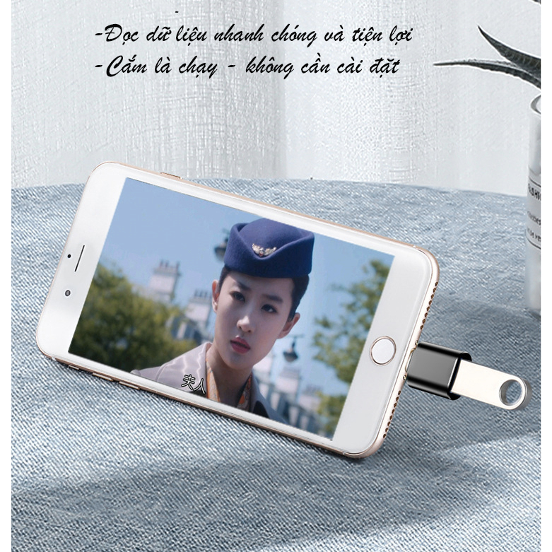 Đầu Chuyển Đổi Điện Thoại Android /Táo Sang USB 3.0 OTG 5Gbps, Kết Nối Phím, Chuột, Đọc Dữ Liệu vv - ID CD1108