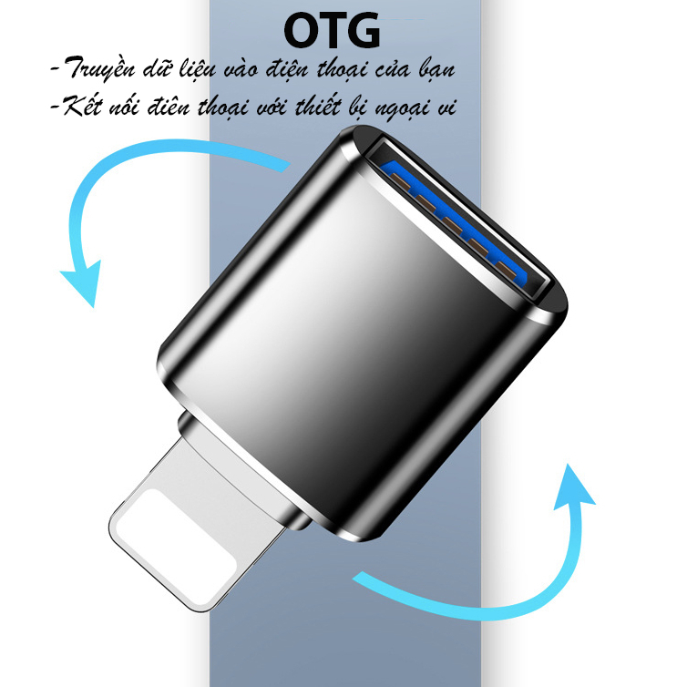 Đầu Chuyển Đổi Điện Thoại Android /Táo Sang USB 3.0 OTG 5Gbps, Kết Nối Phím, Chuột, Đọc Dữ Liệu vv - ID CD1108