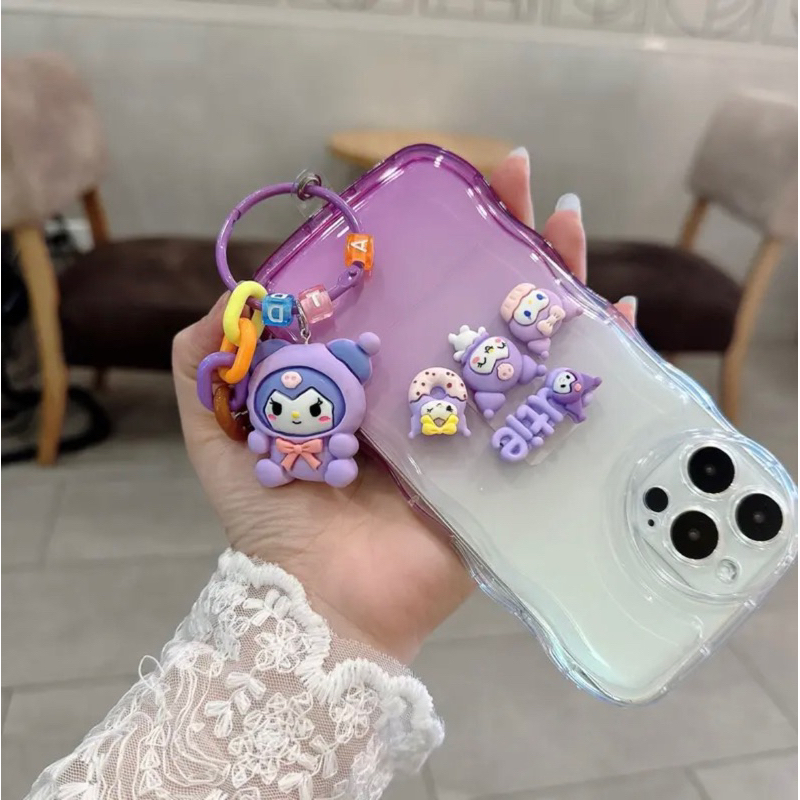 Ốp Silicon MELODY trong suốt kèm móc ip14 pro max