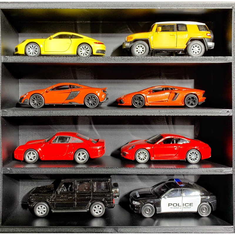 Kệ trưng bày xe mô hình 4 tầng cho xe tỉ lệ 1:32 - 1:64