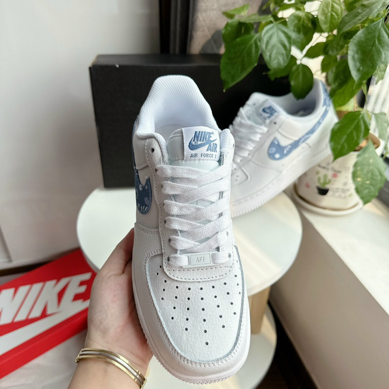 GIÀY AF1 PAISLEY BLUE, FORCE TRẮNG VỆT XANH BIỂN NAM NỮ