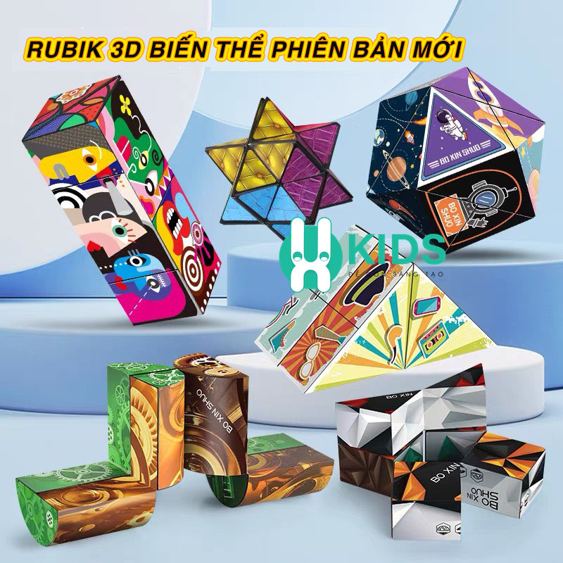 Đồ chơi Rubik 3D biến thể vô cực phiên bản mới thay đổi hình dạng độc đáo giúp giảm stress căng thẳng cho mọi lứa tuổi