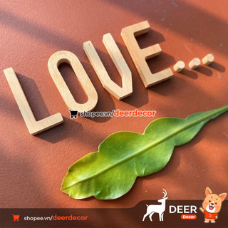Chữ gỗ decor trang trí dán tường trang trí shop - deer decor