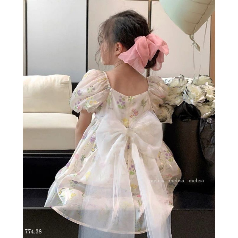 ĐẦM VÁY HOA NHÍ VOAN TƠ CÔNG CHÚA DỄ THƯƠNG HAIVANCO cho bé gái 10 đến 40 kg mềm mại và thoáng mát đi học đi chơi đẹp