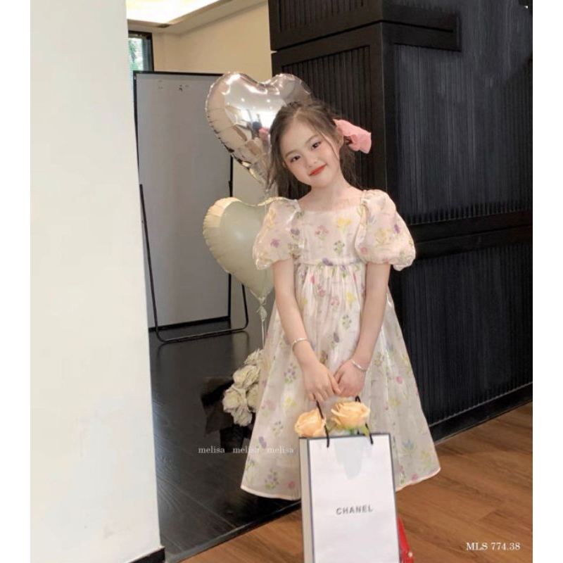 ĐẦM VÁY HOA NHÍ VOAN TƠ CÔNG CHÚA DỄ THƯƠNG HAIVANCO cho bé gái 10 đến 40 kg mềm mại và thoáng mát đi học đi chơi đẹp