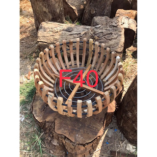 Chậu gỗ bí trồng lan F40