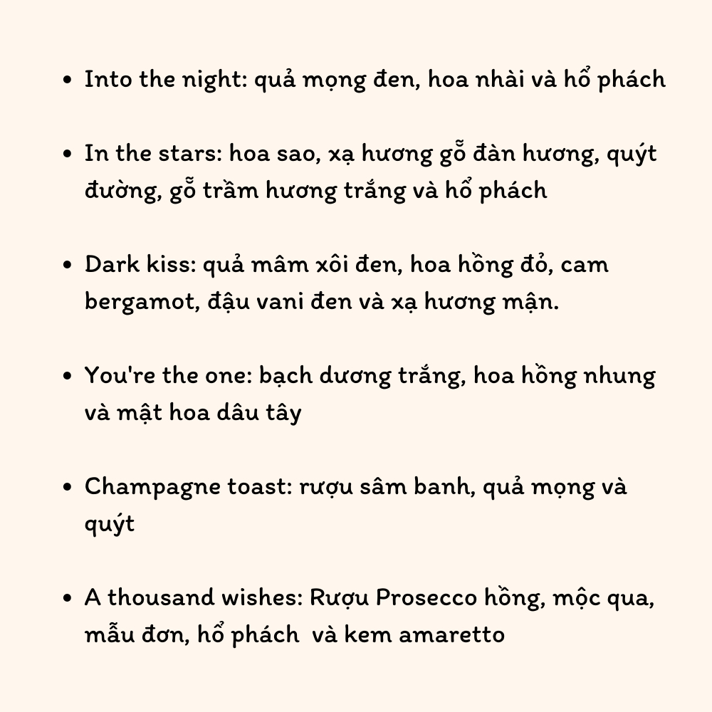 Set 5 chai 10ml Body mist Bath & Body Works