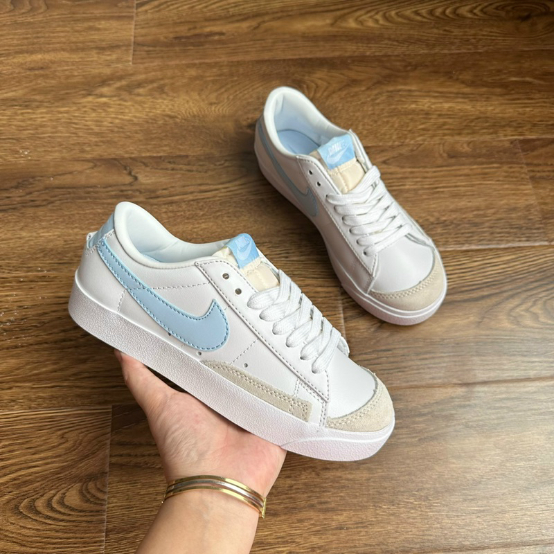 GIÀY BLAZER TRẮNG VIỀN XANH DƯƠNG, BLZ XÁM XANH DƯƠNG TC [ fullbox+freeship]