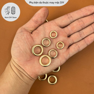 Khoen mắt cáo – khoen ore hợp kim mạ màu vàng phụ kiện làm túi xách da thủ công handmade diy