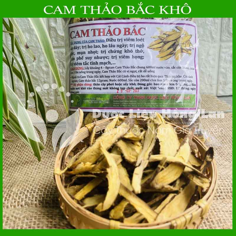 CÂY CAM THẢO BẮC khô sắt sợi đóng gói 100gram - congtyduoclieuhonglan