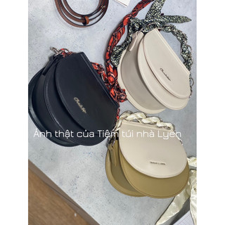 Túi Cnk tròn quai xích quấn khăn siêu xinh