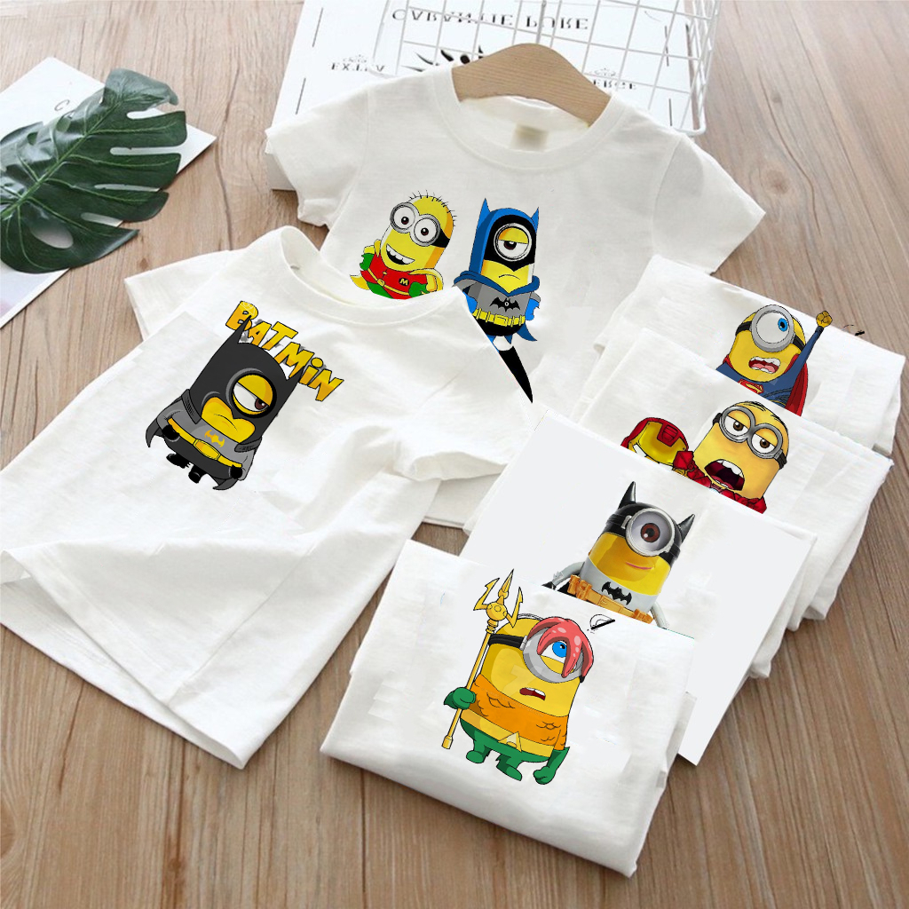 Áo thun ngắn tay Bộ Sưu tập Minion nhân vật dễ thương cho bé