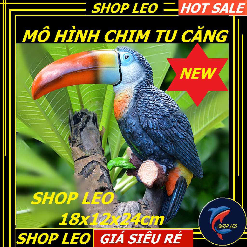 Mô hình chim vẹt, Chim Tu CĂNG - trang trí lũa bể cá- bán cạn, terrarium - mô hình trang trí tiểu cảnh-shopleo