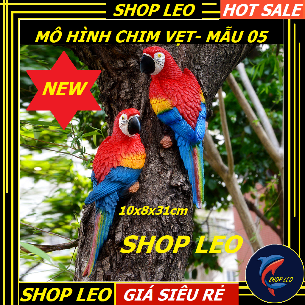 Mô hình chim vẹt, Chim Tu CĂNG - trang trí lũa bể cá- bán cạn, terrarium - mô hình trang trí tiểu cảnh-shopleo