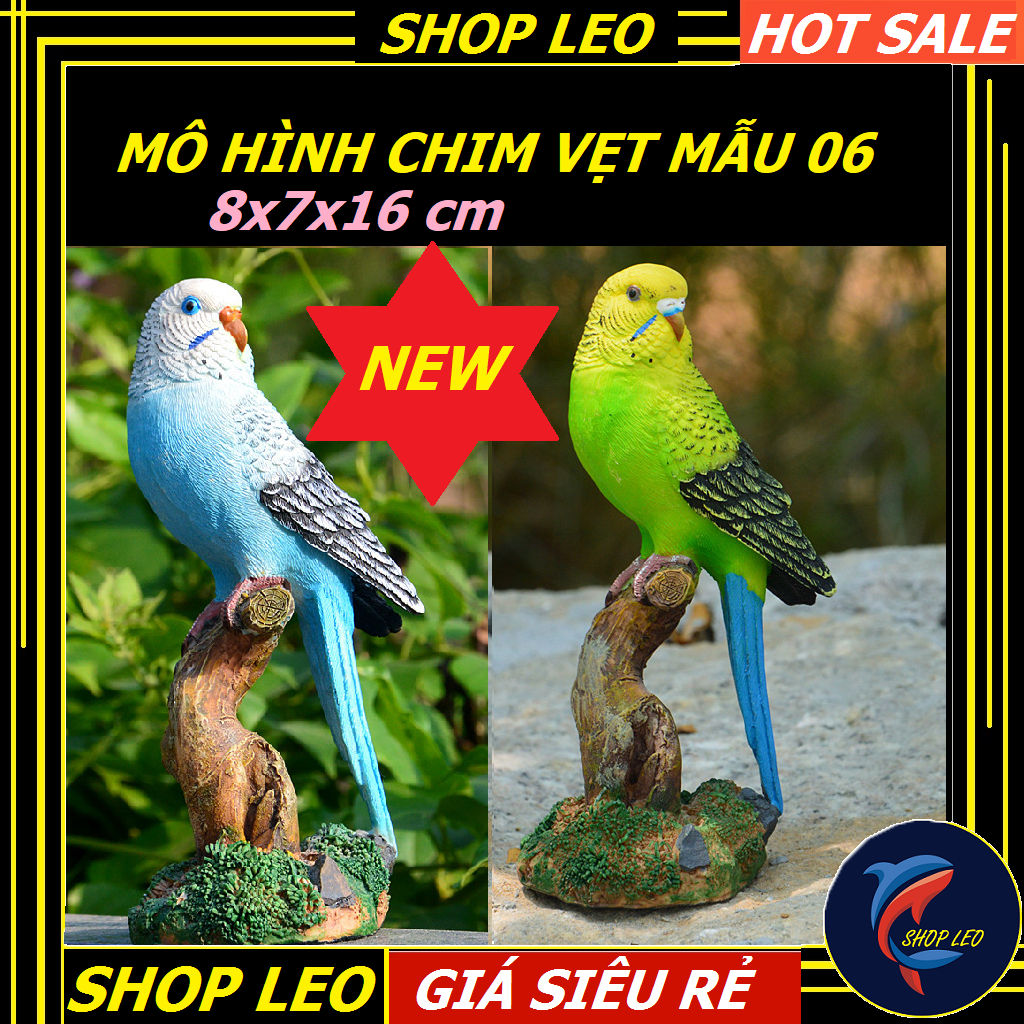 Mô hình chim vẹt, Chim Tu CĂNG - trang trí lũa bể cá- bán cạn, terrarium - mô hình trang trí tiểu cảnh-shopleo