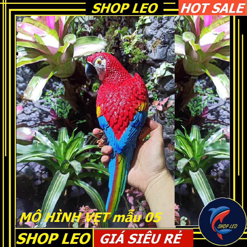 Mô hình chim vẹt, Chim Tu CĂNG - trang trí lũa bể cá- bán cạn, terrarium - mô hình trang trí tiểu cảnh-shopleo