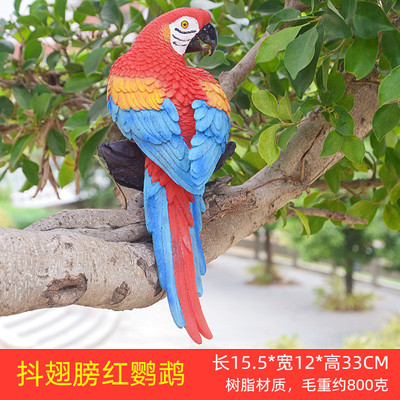 Mô hình chim vẹt, Chim Tu CĂNG - trang trí lũa bể cá- bán cạn, terrarium - mô hình trang trí tiểu cảnh-shopleo