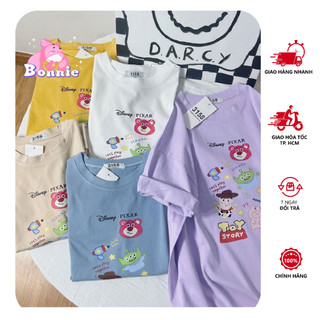 Áo thun nữ tay lỡ 3158 DisneyPixar dễ thương cotton khô - áo phông 3158 cotton khô