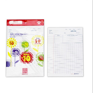 Giấy kiểm tra cấp 1 điểm 10 Hồng Hà