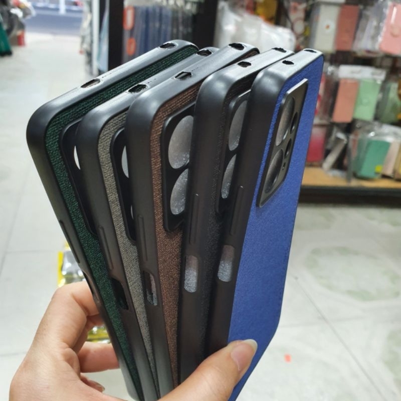 Ốp lưng Xiaomi Redmi Note 12 4G dẻo viền đen lưng vải có bảo vệ camera