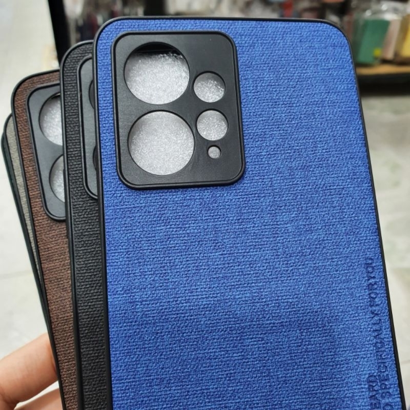 Ốp lưng Xiaomi Redmi Note 12 4G dẻo viền đen lưng vải có bảo vệ camera