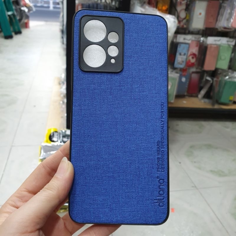 Ốp lưng Xiaomi Redmi Note 12 4G dẻo viền đen lưng vải có bảo vệ camera