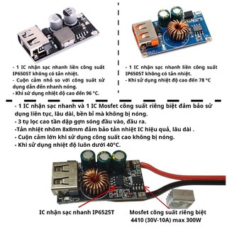 Module hạ áp sạc nhanh QC 3.0. Mạch hạ áp QC 3.0 USB. Đầu vào 10-32V hỗ trợ sạc nhanh điện thoại. Buck DC to USB QC 3.0