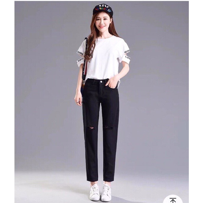 Quần jean bò baggy nữ jeans cạp cao phong cách Hàn Quốc sành điệu style jeanshop03 ms16 | BigBuy360 - bigbuy360.vn