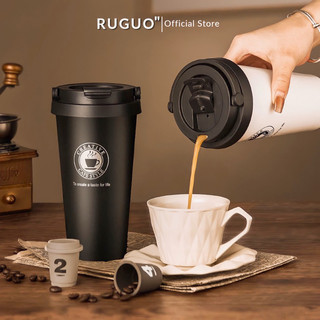 Cốc giữ nhiệt 500ml bằng thép không gỉ có quai xách nắp chống tràn giữ nhiệt lên tới 10 tiếng