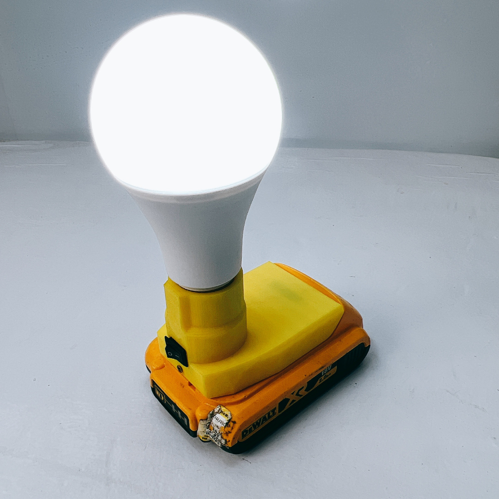 Đế Đèn Led Pin Dewalt 20V - Ngàm Đế Đèn Led Thắp Sáng Chân Pin Máy Dewalt 20V