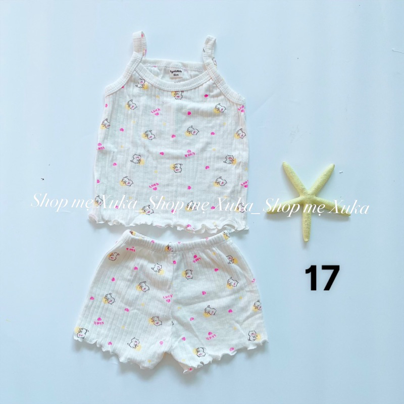 Bộ 2 dây tăm lạnh bé gái hoạ tiết dễ thương