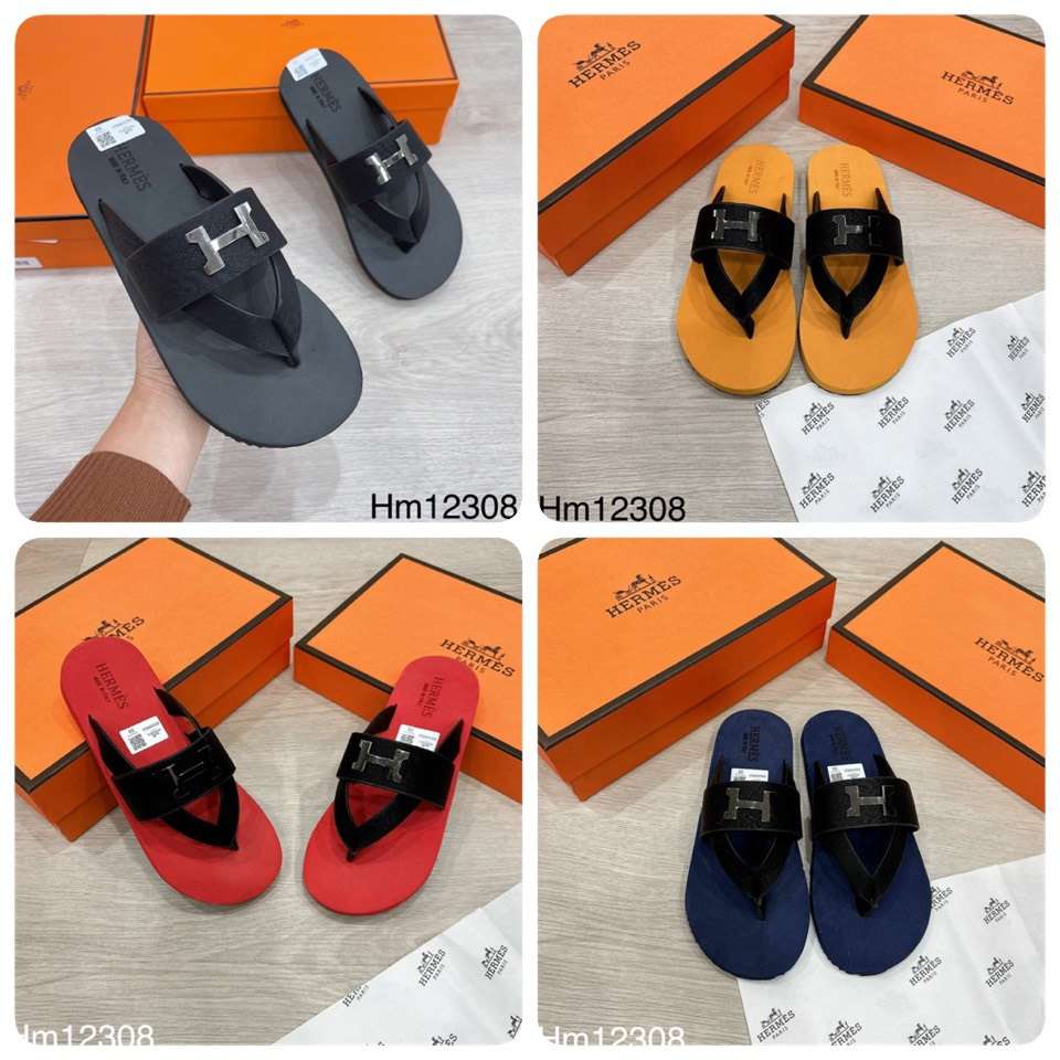 Dép xỏ ngón nam H.M chất xốp đế lót cao su không trơn trượt tag logo H cao cấp - dép tông nam HM