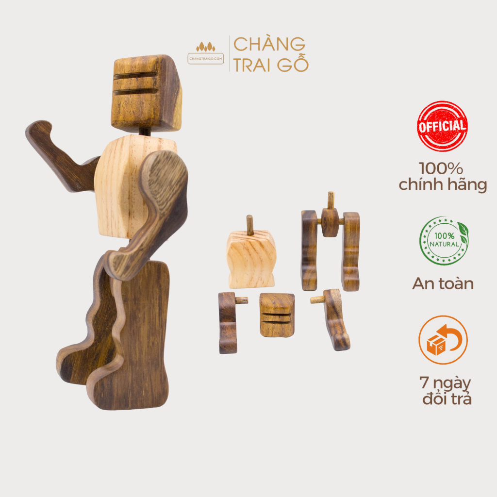 Robot Tháo Ráp Đồ Chơi Cho Bé Chàng Trai Gỗ