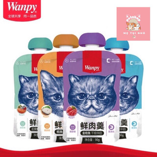 SÚP THƯỞNG WANPY NẮP VẶN 90G CHO MÈO- WANPY HAPPY 100