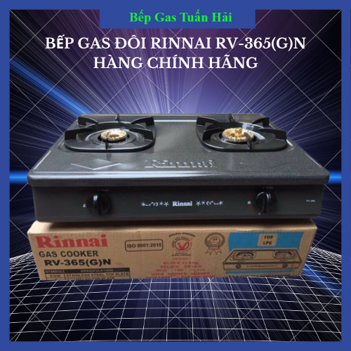 Bếp Gas Đôi Rinnai RV-365(G)N, Họng Đồng, Tiết Kiệm Gas