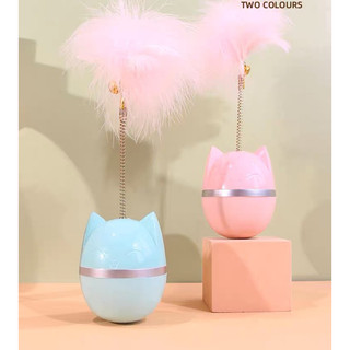 đồ chơi hình mèo lật đật lông vũ - T3 PETS SHOP